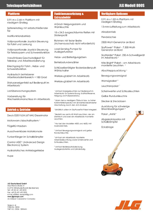 Колесни телескопични подемници JLG 800S