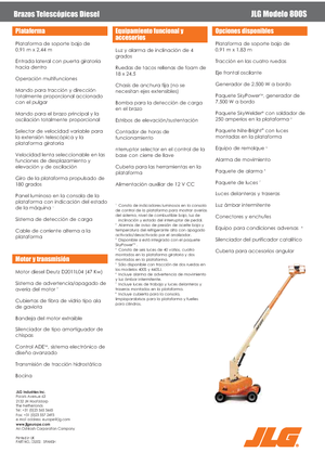 Колесни телескопични подемници JLG 800S