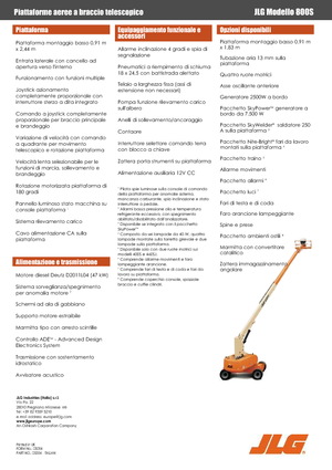 Колесни телескопични подемници JLG 800S
