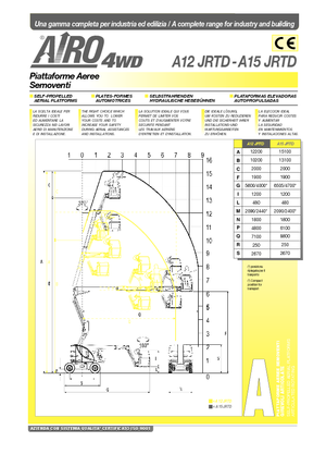 Колесни повдигачи с подвижна стрела AIRO A 12 JRTD