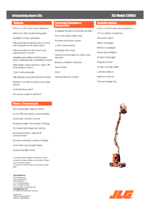 Колесни повдигачи с подвижна стрела JLG E300AJ