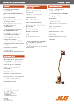 Колесни повдигачи с подвижна стрела JLG E300AJ