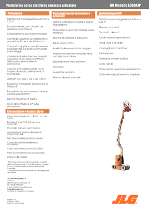 Колесни повдигачи с подвижна стрела JLG E300AJP