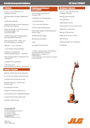 Колесни повдигачи с подвижна стрела JLG E300AJP