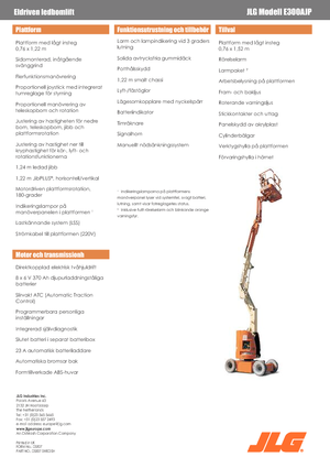 Колесни повдигачи с подвижна стрела JLG E300AJP