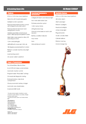 Колесни повдигачи с подвижна стрела JLG E300AJP