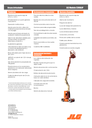 Колесни повдигачи с подвижна стрела JLG E300AJP
