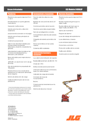 Колесни повдигачи с подвижна стрела JLG E400AJP