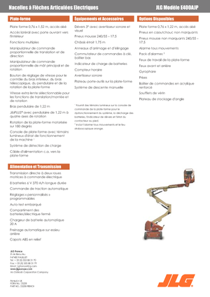 Колесни повдигачи с подвижна стрела JLG E400AJP