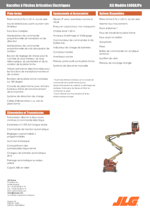 Колесни повдигачи с подвижна стрела JLG E400AJPN