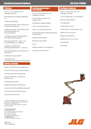 Колесни повдигачи с подвижна стрела JLG E400AN