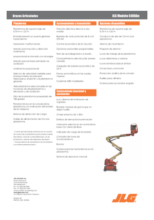 Колесни повдигачи с подвижна стрела JLG E400AN