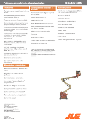 Колесни повдигачи с подвижна стрела JLG E400AN