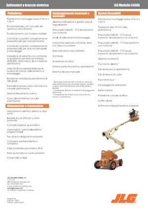 Колесни повдигачи с подвижна стрела JLG E450A