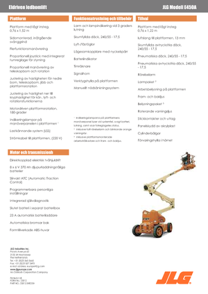 Колесни повдигачи с подвижна стрела JLG E450A