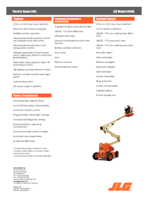 Колесни повдигачи с подвижна стрела JLG E450A