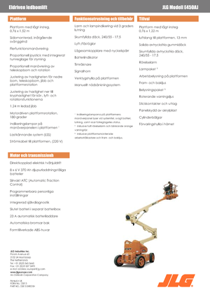 Колесни повдигачи с подвижна стрела JLG E450AJ