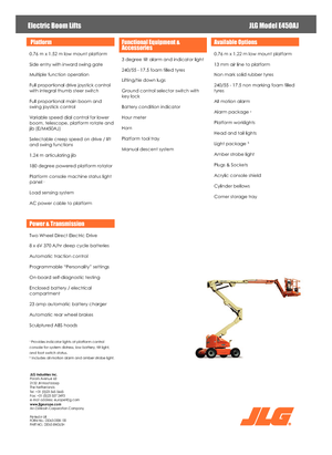 Колесни повдигачи с подвижна стрела JLG E450AJ