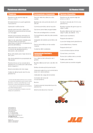 Колесни повдигачи с подвижна стрела JLG E450AJ