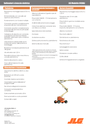 Колесни повдигачи с подвижна стрела JLG E450AJ