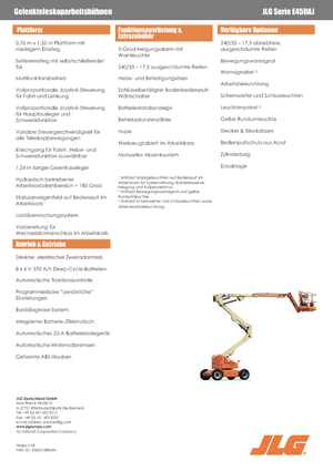 Колесни повдигачи с подвижна стрела JLG E450AJ