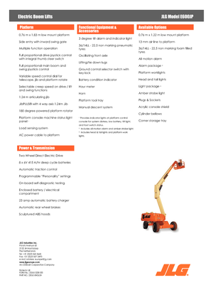 Колесни телескопични подемници JLG E600JP