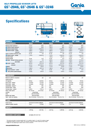 Колесни ножични автовишки Genie GS-3246