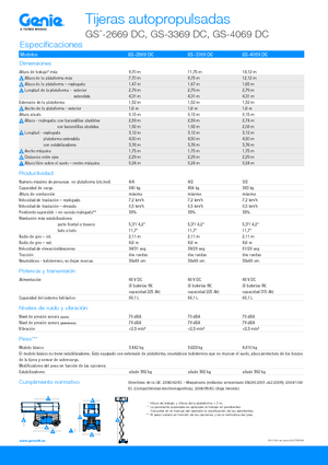 Колесни ножични автовишки Genie GS-3369 DC