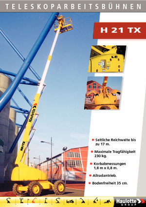 Колесни телескопични подемници Haulotte H 21 TX