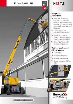 Колесни телескопични подемници Haulotte H 28 TJ +