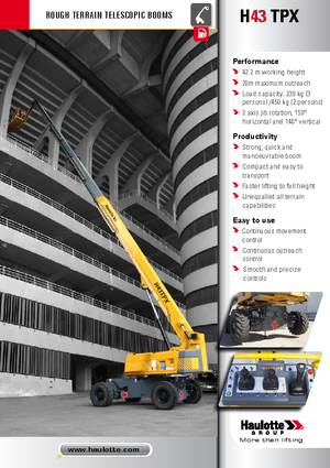 Колесни телескопични подемници Haulotte H 43 TPX