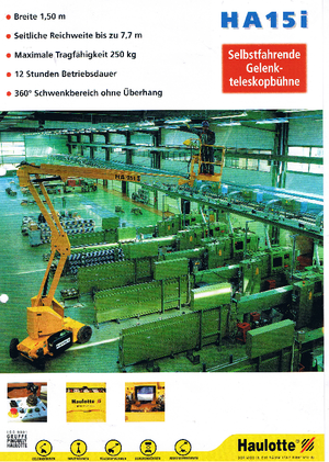 Колесни повдигачи с подвижна стрела Haulotte HA 15 I