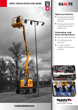 Колесни повдигачи с подвижна стрела Haulotte HA 16 PE