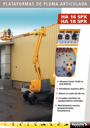 Колесни повдигачи с подвижна стрела Haulotte HA 16 SPX