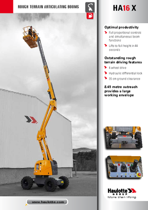 Колесни повдигачи с подвижна стрела Haulotte HA 16 X