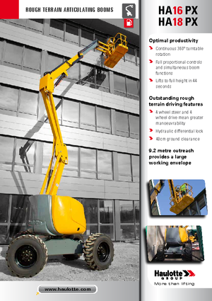 Колесни повдигачи с подвижна стрела Haulotte HA 16 PX