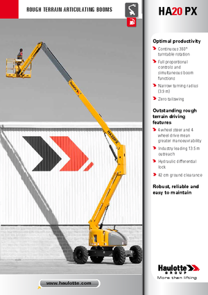 Колесни повдигачи с подвижна стрела Haulotte HA 20 PX