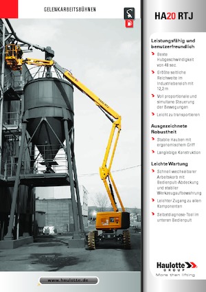 Колесни повдигачи с подвижна стрела Haulotte HA20 RTJ