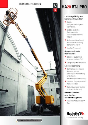 Колесни повдигачи с подвижна стрела Haulotte HA20 RTJ PRO