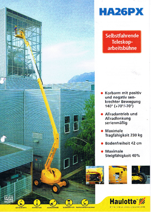 Колесни повдигачи с подвижна стрела Haulotte HA 26 PX