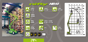 Колесни повдигачи с подвижна стрела Niftylift HR 10