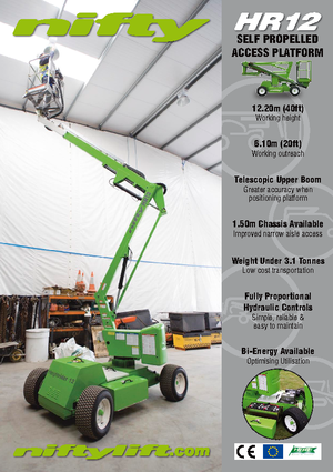 Колесни повдигачи с подвижна стрела Niftylift HR 12