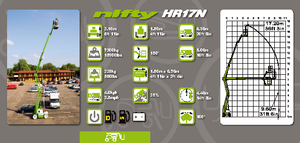 Колесни повдигачи с подвижна стрела Niftylift HR 17 N