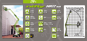 Колесни повдигачи с подвижна стрела Niftylift HR 17