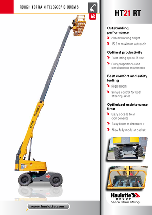 Колесни телескопични подемници Haulotte HT21 RT PRO