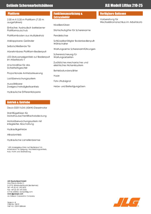 Колесни ножични автовишки JLG Liftlux 210-25