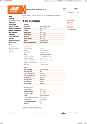 Колесни повдигачи с подвижна стрела JLG M 400 A
