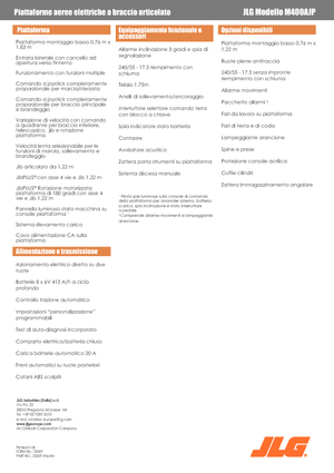 Колесни повдигачи с подвижна стрела JLG M400AJP