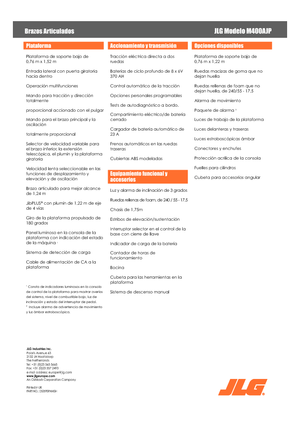 Колесни повдигачи с подвижна стрела JLG M400AJP