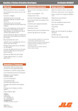 Колесни повдигачи с подвижна стрела JLG M400AJP